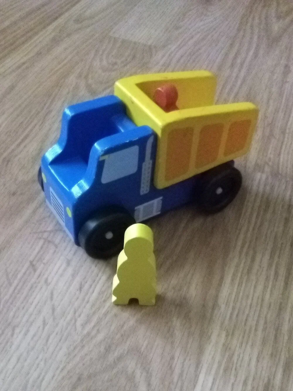 Melissa and Doug Used Classic Wooden Toy Construction Vehicle Set #656